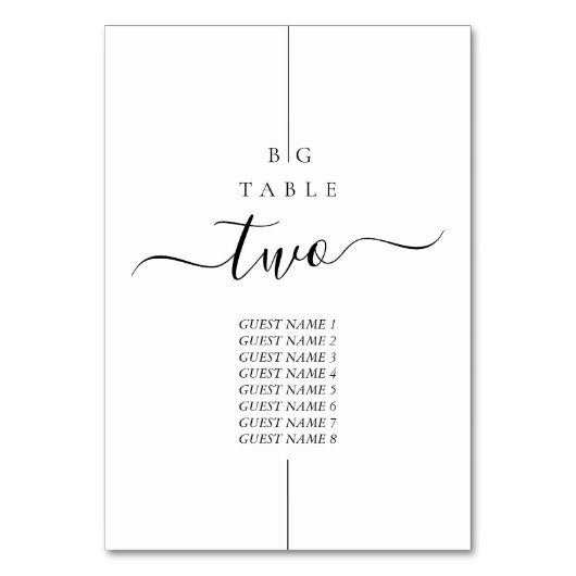 ミニマルモダンリストInline Monogram結婚's テーブルナンバー (正面)