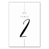 ミニマルモダンリストInline Monogram結婚's テーブルナンバー (裏面)