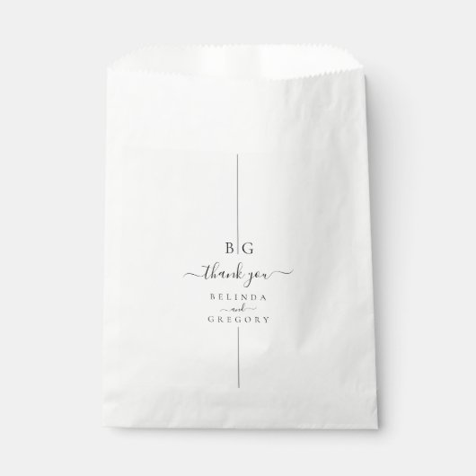 ミニマルモダンリストInline Monogram結婚's フェイバーバッグ (正面)