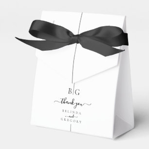 ミニマルモダンリストInline Monogram結婚's フェイバーボックス
