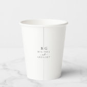 ミニマルモダンリストInline Monogram結婚's 紙コップ (裏面)