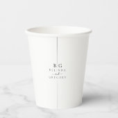 ミニマルモダンリストInline Monogram結婚's 紙コップ (正面)