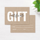 ミニマルモダンリストKraftバウチャーギフト証明書 (デスク)