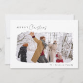 ミニマルモダンリストMerry Christmas 1写真 シーズンカード (正面)