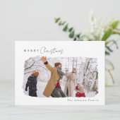 ミニマルモダンリストMerry Christmas 1写真 シーズンカード (スタンド正面)