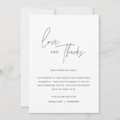 ミニマルモダンリストScript 2フォト結婚ズ サンキューカード (裏面)