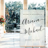 ミニマルモダンリストScript Welcome結婚's Frosted アクリルサイン
