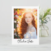 ミニマルモダンリストSweet 16フォト招待状 招待状 (スタンド正面)