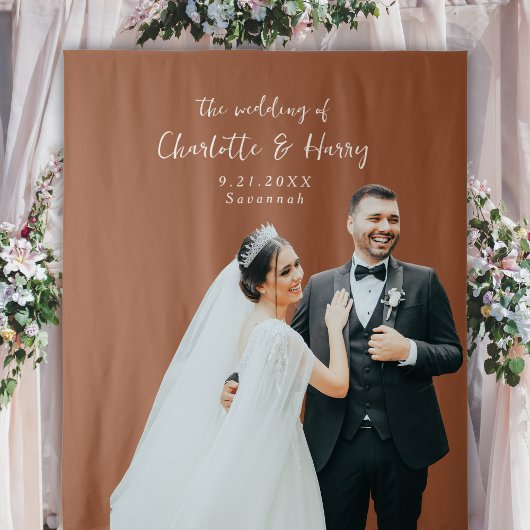 ミニマルモダンリストTerracotta Bohoフォトバックグラウンド タペストリー