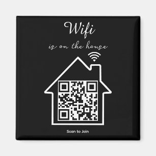 ミニマルモダンリストWiFi QRコード マグネット