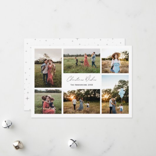 ミニマルモダンリズムのクリスマスの願い6写真 シーズンカード (正面/裏面インサイチュ)