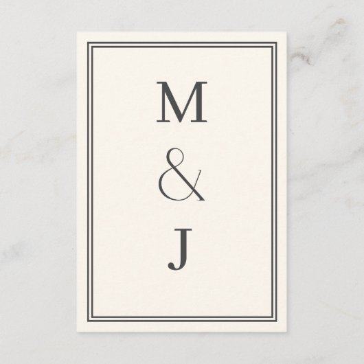 ミニマルモダンリズムのクリームのエンクロージャカード エンクロージャーカード (裏面)