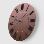ミニマルモダンリズムのコーヒーブラウンローマ数字 ラージ壁時計 (傾斜)