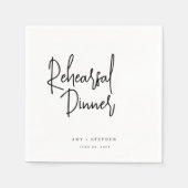 ミニマルモダンリハーサルのディナーナプキン スタンダードカクテルナプキン (正面)