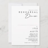 ミニマルモダンリハーサルディナー招待状 招待状 (正面)