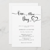 ミニマルモダンリハーサルディナー 招待状 (正面/裏面)