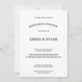 ミニマルモダンリハーサルディナー 招待状 (正面)