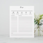 ミニマルモダンレシピクックブックシートページ (スタンド正面)