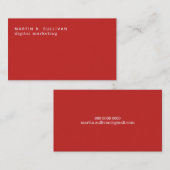 ミニマルモダンレッド 名刺 (正面/裏面)