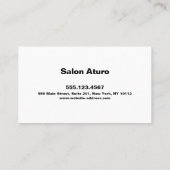 ミニマルモダンレトロアポイントメントアラーム 予約カード (裏面)