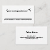 ミニマルモダンレトロアポイントメントアラーム 予約カード (正面/裏面)