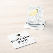 ミニマルモダンレトロ卒業党 スクエアペーパーコースター (インサイチュ)