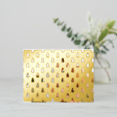 ミニマルモダンレトロ 箔シーズンポストカード (立ち正面)