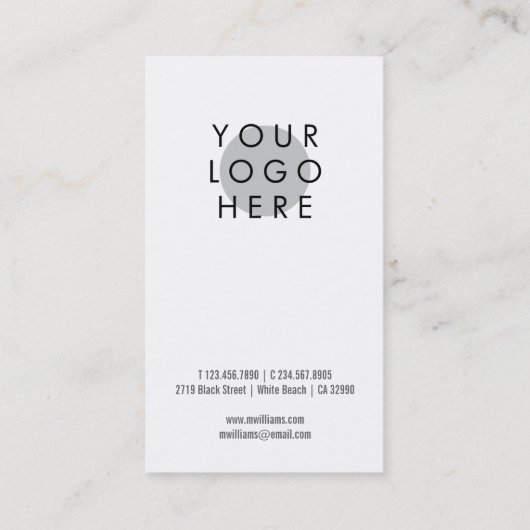 ミニマルモダンロゴ 名刺 (裏面)