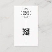 ミニマルモダンロゴ＆QRコード名刺 名刺 (裏面)