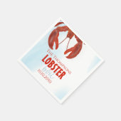 ミニマルモダンロブスターボイルシーフード スタンダードカクテルナプキン (角)