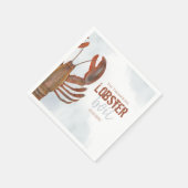 ミニマルモダンロブスターボイルシーフード スタンダードカクテルナプキン (角)