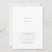 ミニマルモダンヴィンテージ結婚白黒 招待状 (正面)