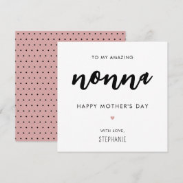 ミニマルモダン主義とノンナおばあちゃんの母の日 カード