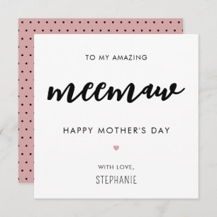 ミニマルモダン主義とミートマウおばあちゃんの母の日 カード