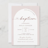 ミニマルモダン主義のアーチ洗礼 招待状 (正面)