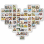 ミニマルモダン主義のハート型フォトコラージュ シール (正面)