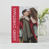 ミニマルモダン主義のメリークリスマスフォト シーズンカード (スタンド正面)