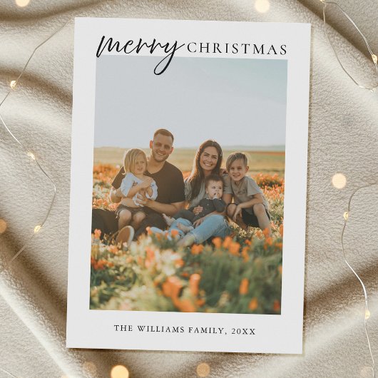 ミニマルモダン主義のメリークリスマスフォト シーズンカード