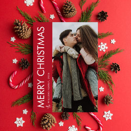 ミニマルモダン主義のメリークリスマスフォト シーズンカード