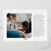 ミニマルモダン主義のメリークリスマスフォト 箔シーズンカード (裏面)