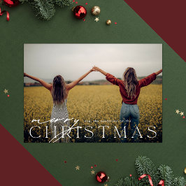 ミニマルモダン主義のメリーCHRISTMAS One写真 シーズンカード
