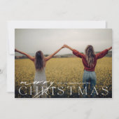 ミニマルモダン主義のメリーCHRISTMAS One写真 シーズンカード (正面)