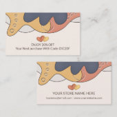 ミニマルモダン主義の中小企業 割引カード (正面/裏面)