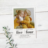 ミニマルモダン主義の共同誕生日パーティー写真 招待状