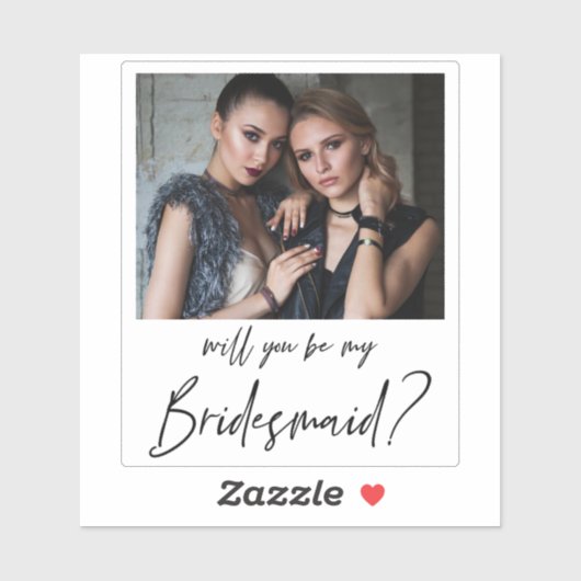 ミニマルモダン主義の写真の花嫁の提案 シール (シート)