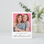 ミニマルモダン主義の写真の花嫁の提案 ポストカード (スタンド正面)