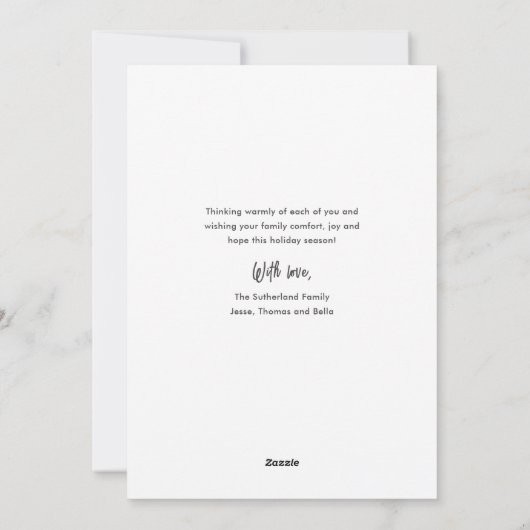 ミニマルモダン主義の写真新年 シーズンカード (裏面)