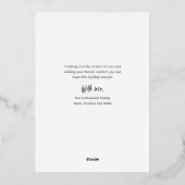 ミニマルモダン主義の写真新年 箔シーズンカード (裏面)