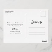 ミニマルモダン主義の写真新年 箔シーズンポストカード (裏面)