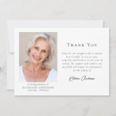 ミニマルモダン主義の写真葬儀 サンキューカード (正面)